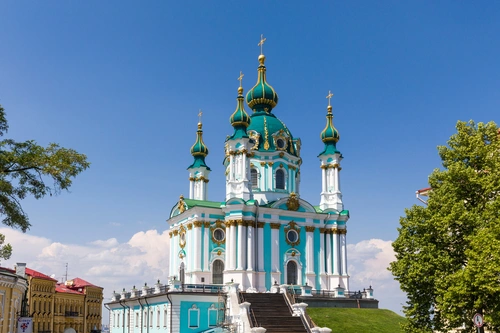 церковь, религия, россия, бирюзовые, белые, синие